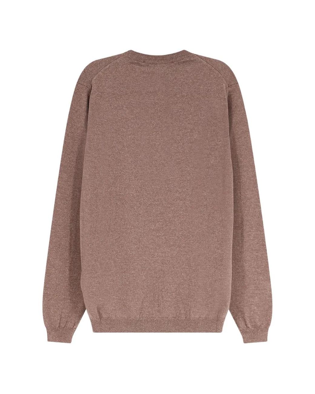 Amaranto Brown Button-Placket Sweater for men