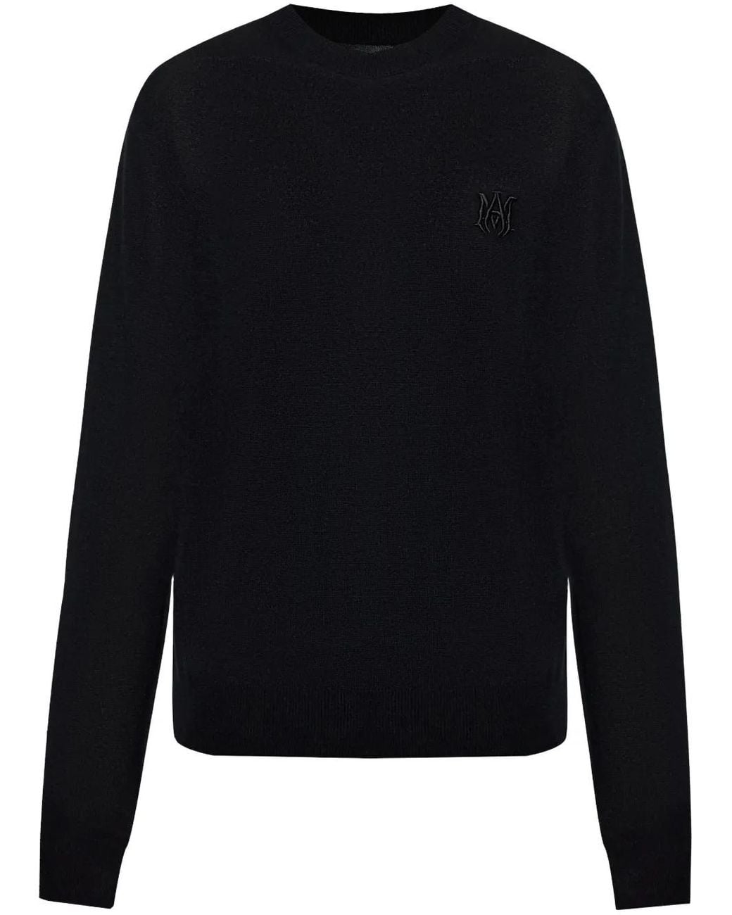 Amiri Blue Logo-Embroidered Cashmere Sweater for men