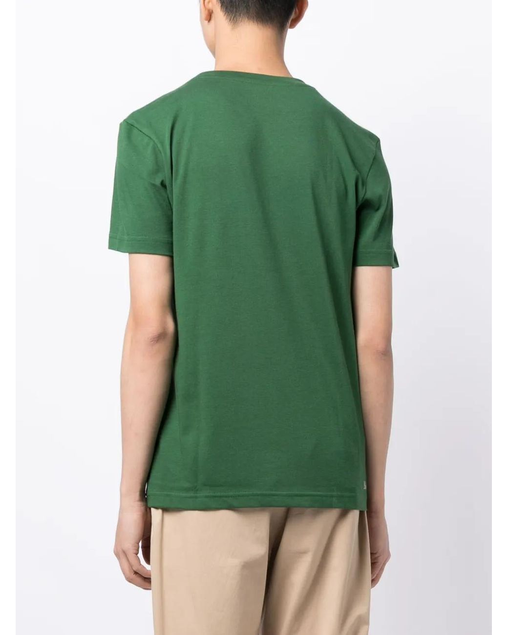 Lacoste Green Logo-Print Cotton T-Shirt for men