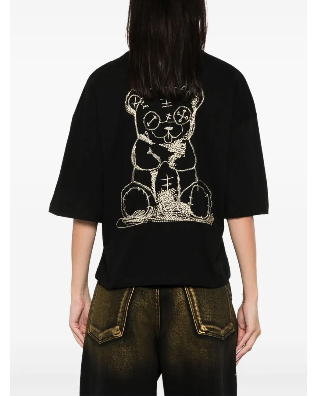 Barrow Black Logo-Embroidered T-Shirt