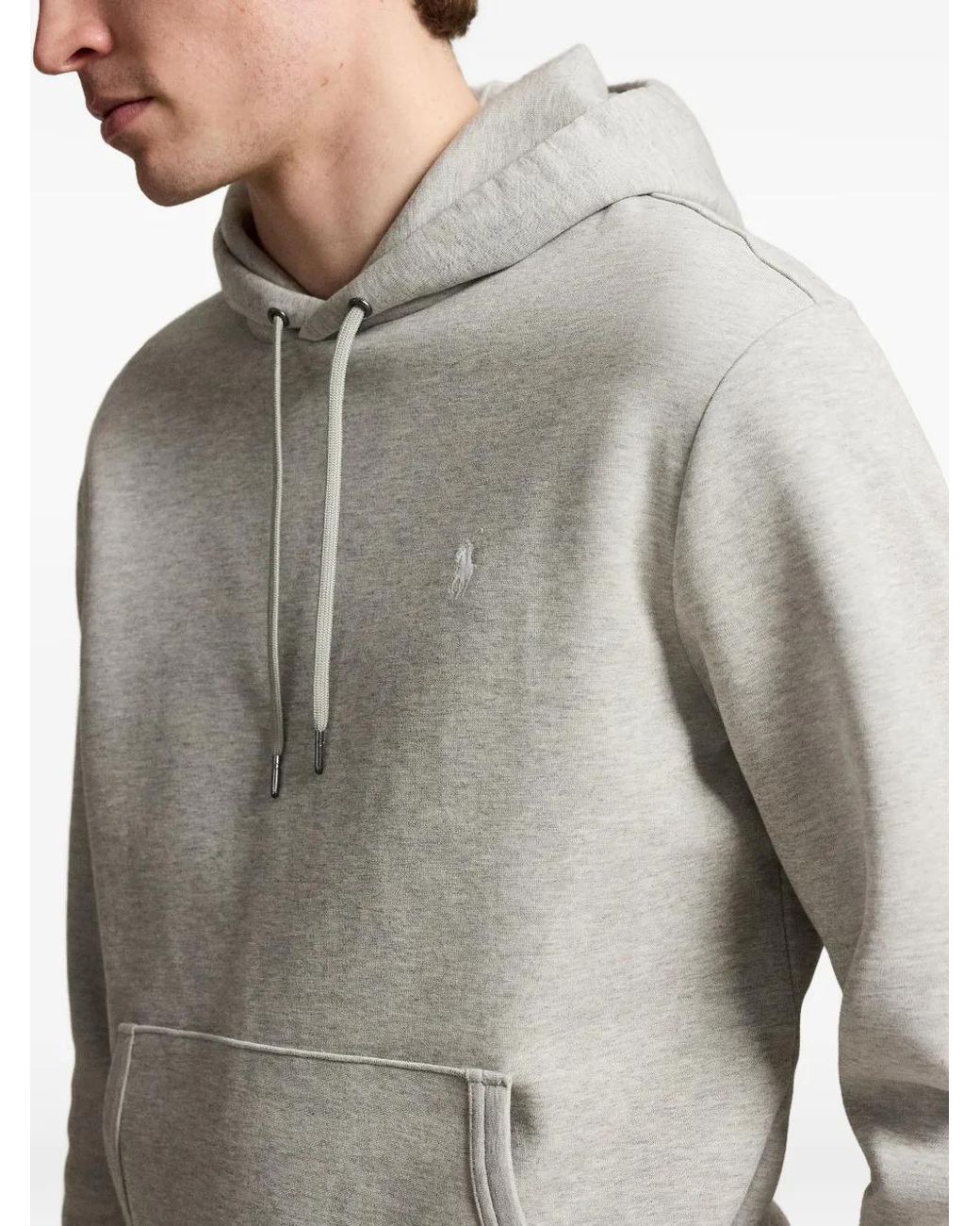 Polo Ralph Lauren Gray Double-Knit Hoodie for men