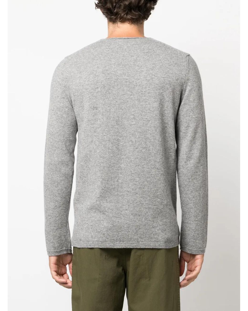 Comme des Garçons Intarsia Wool Sweater With Crocodile Design in Gray für Herren
