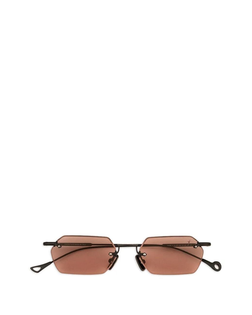 Eyepetizer Brown Tank Hexagonal-Shape Sunglasses