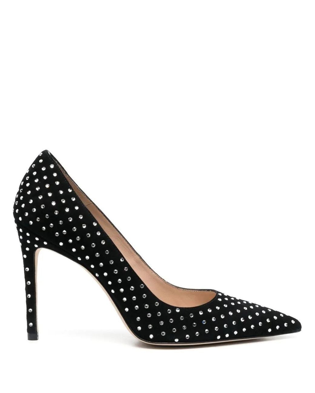 Stuart Weitzman Black Crystal-Embellished 100Mm Pumps