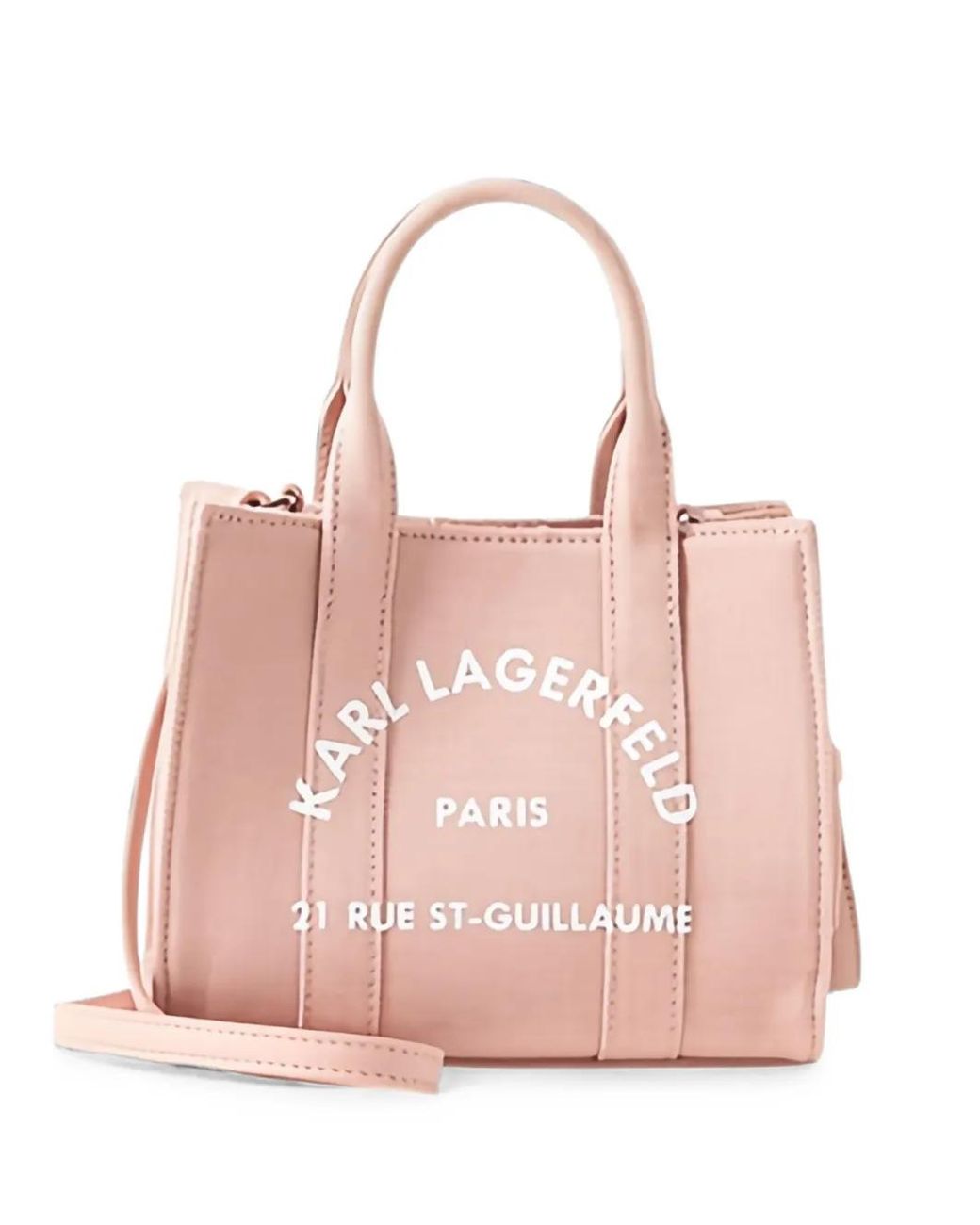 Karl Lagerfeld Pink Rue St-Guillaume Mini Tote Bag