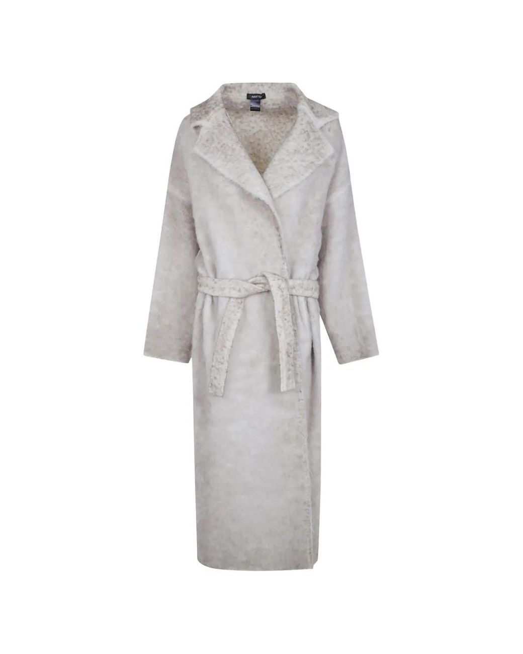 Avant Toi Gray Oversized Belted Coat