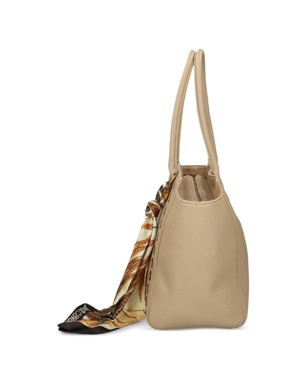 Just Cavalli Natural Eyelet Scarf Tote Bag