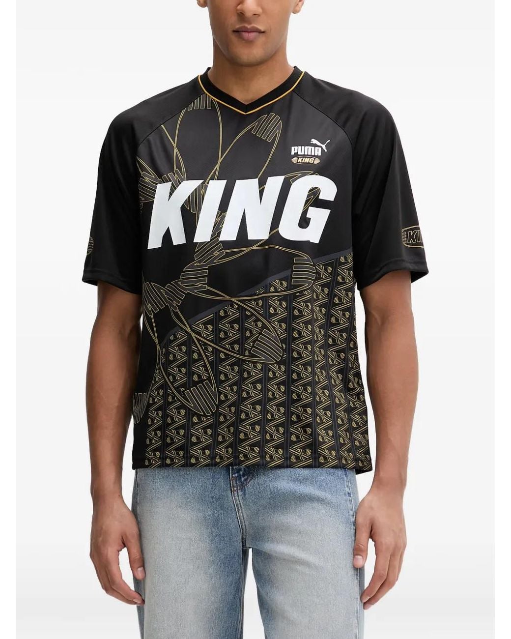 PUMA Black T-Shirt King À Logo Imprimé