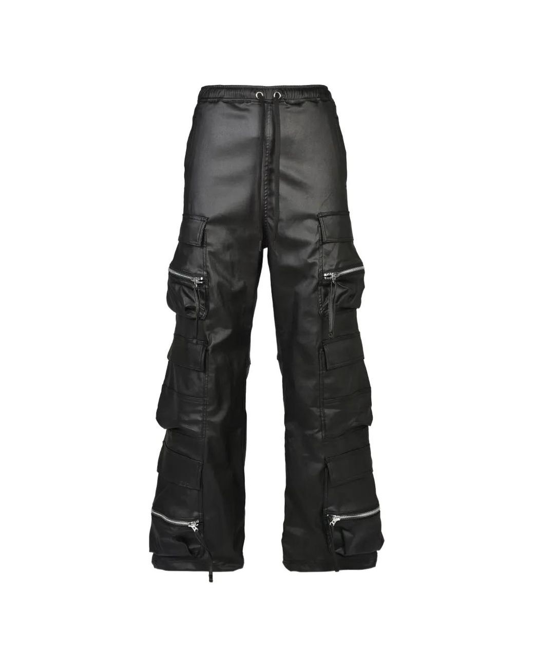 BREATH Gray Coated Triple Cargo Pants for men