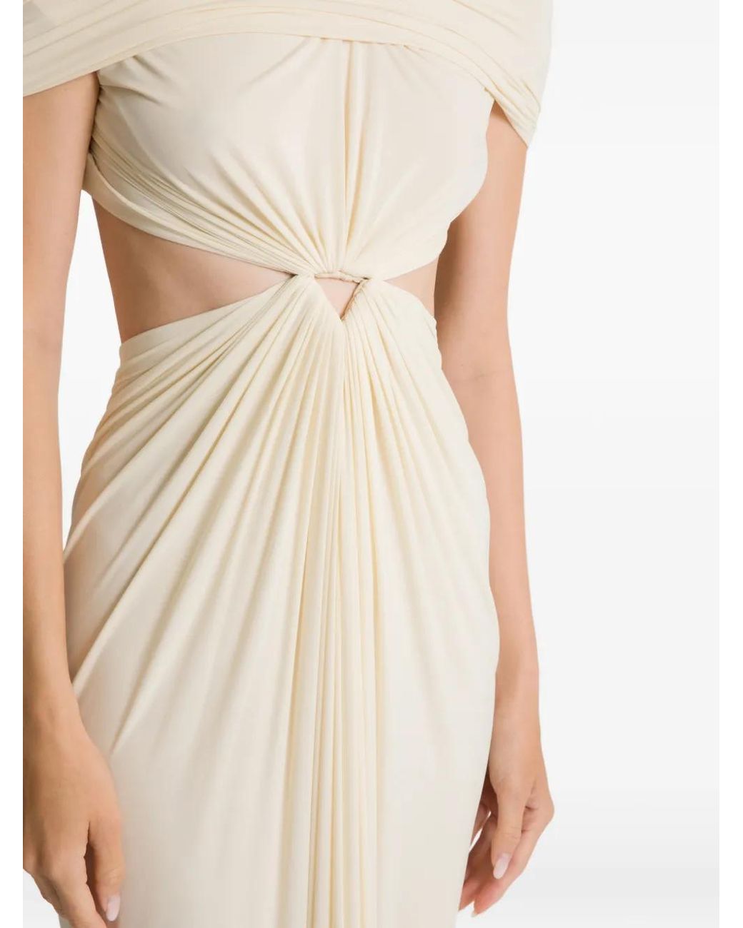 Alberta Ferretti White Cut-Out Maxi Dress