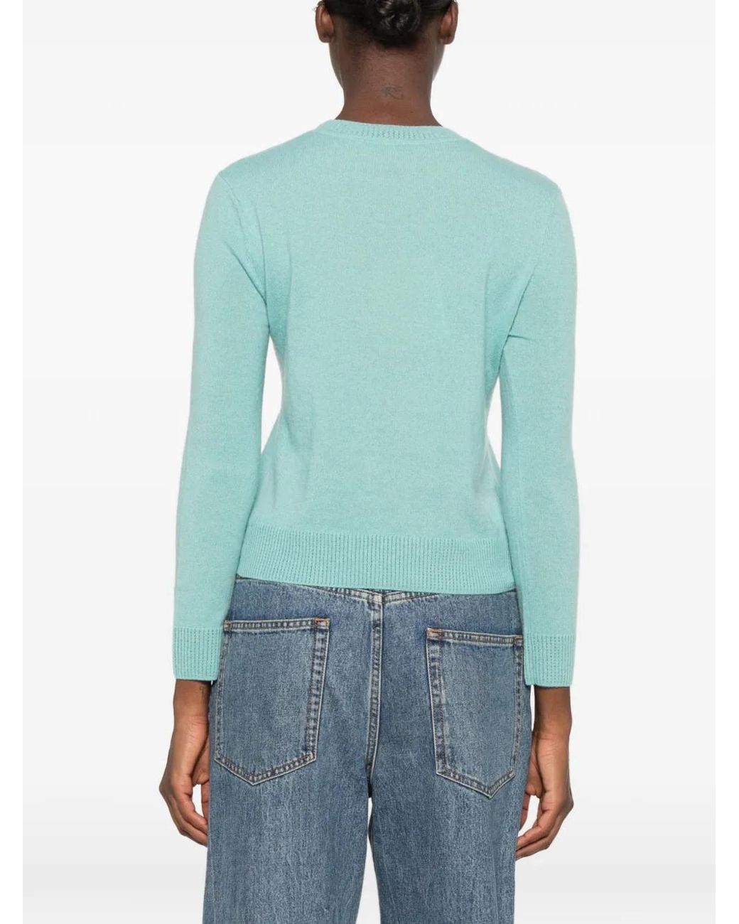Pennyblack Green Ribbed-Trim Sweater