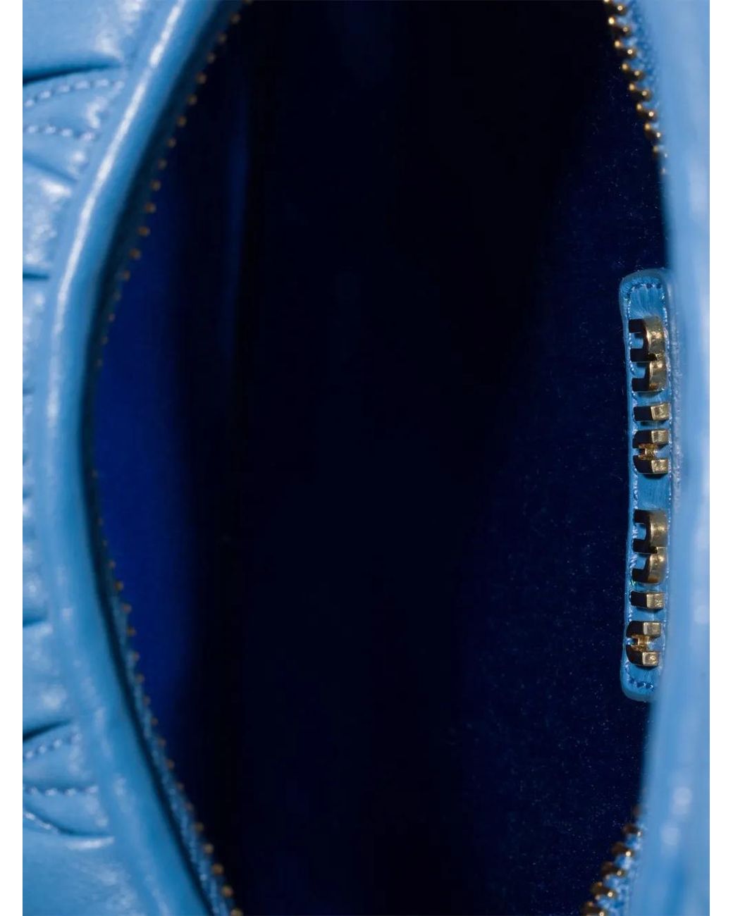 Miu Miu Blue Wander Matelassé Nappa Leather Bag