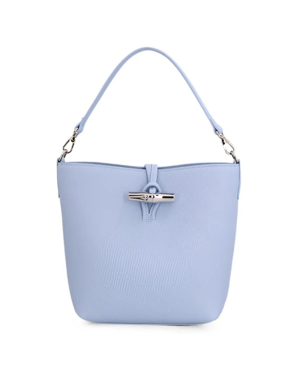 Longchamp Blue Mini Le Roseau Leather Shoulder Bag