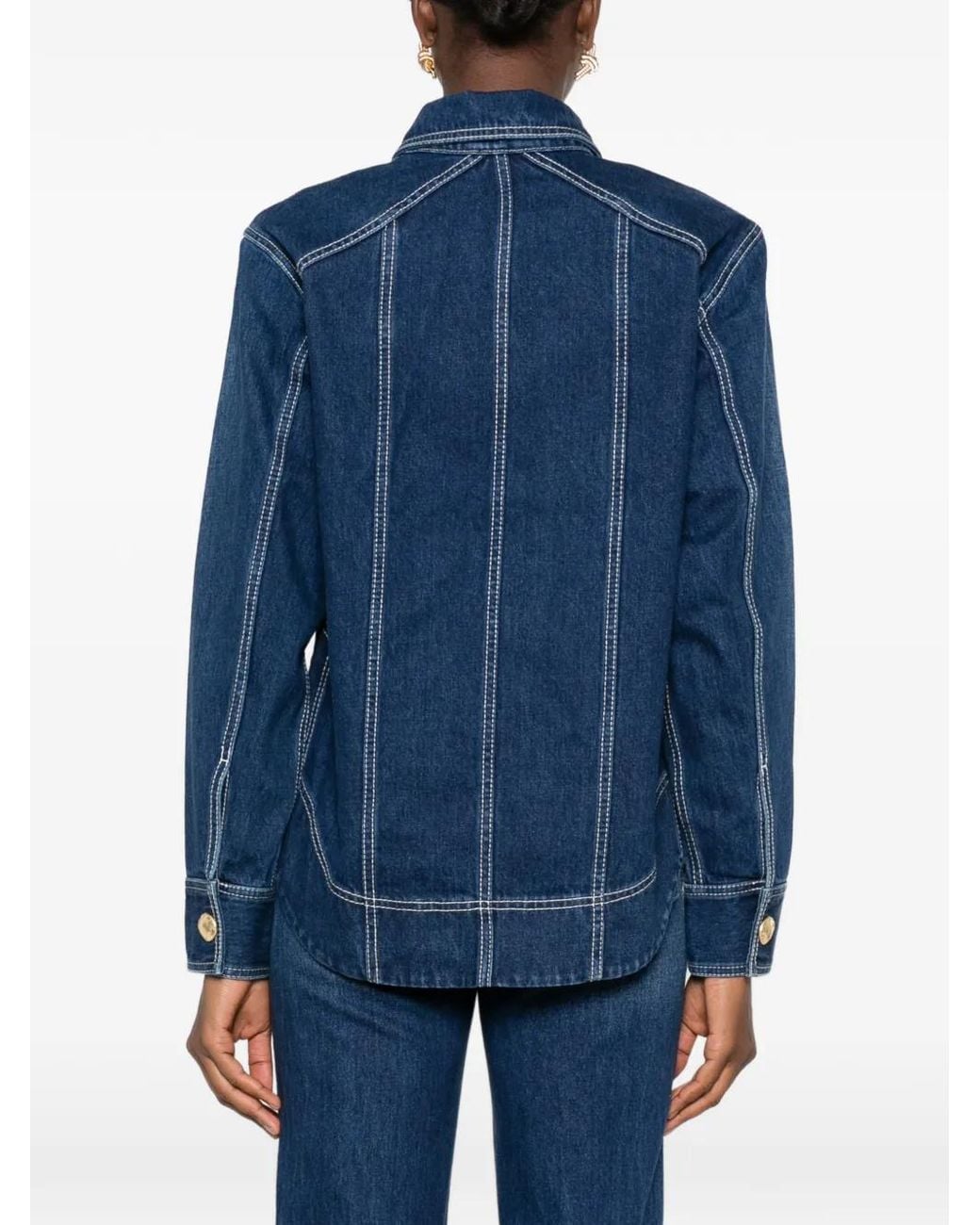 Aje. Blue Rylee Denim Overshirt