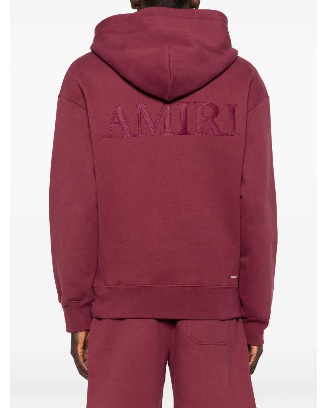 Amiri Red Logo-Detail Hoodie for men