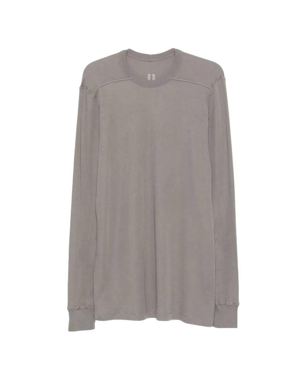 Rick Owens Gray Pull À Manches Longues Et Empiècements for men