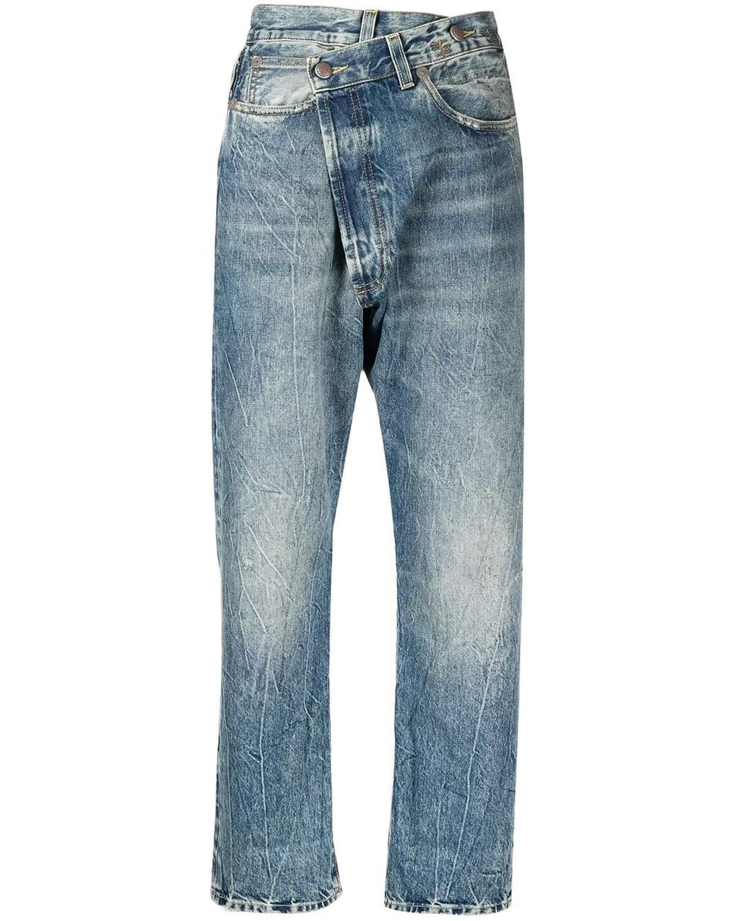 R13 Blue Crossover High-Rise Jeans