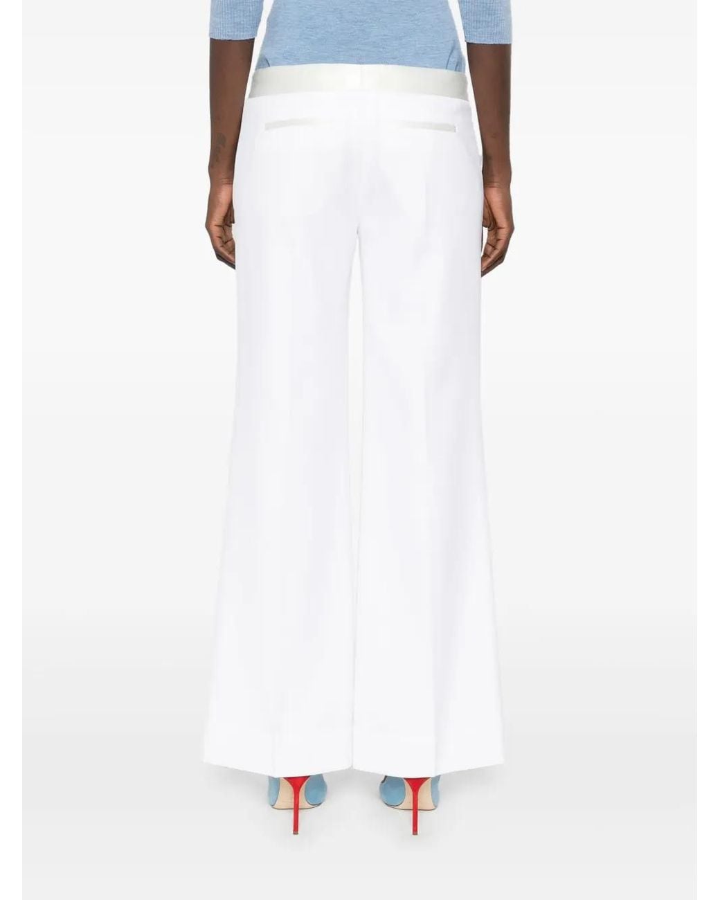 Victoria Beckham White Trousers
