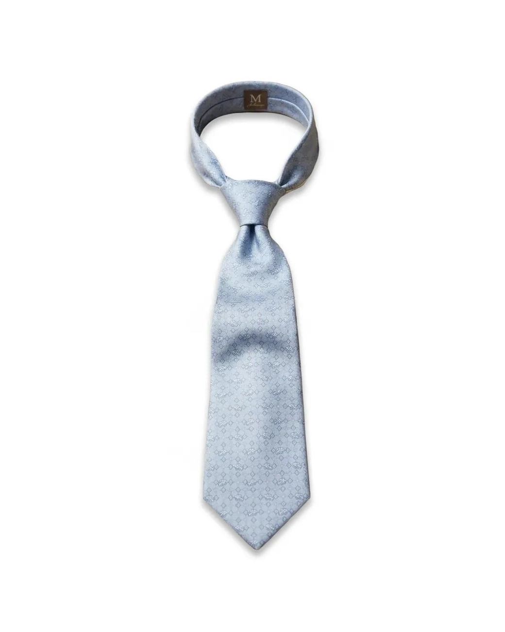 Tombolini White Geometric-Pattern Tie for men