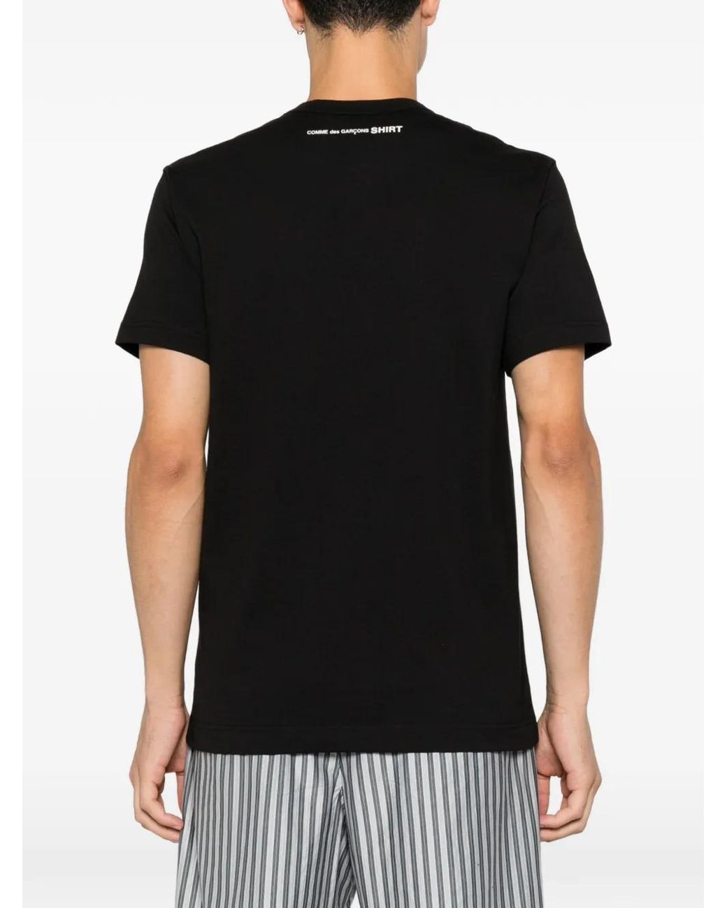 Comme des Garçons Black Logo-Print Cotton T-Shirt for men