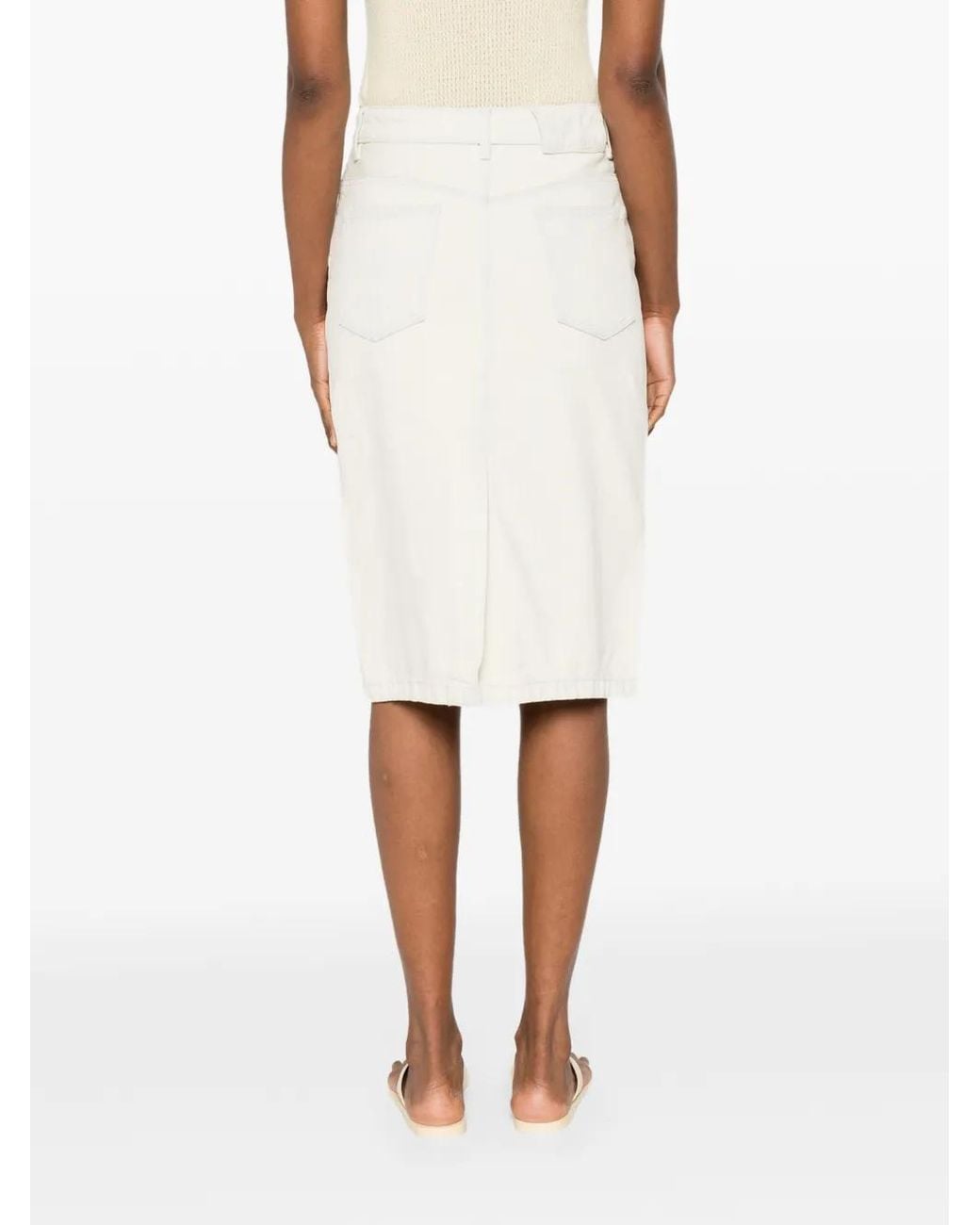 A.P.C. White A. P.C. Mini Front Button Skirt