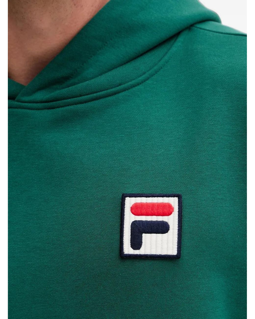 Fila Green Borgholm Logo-Patch Hoodie for men