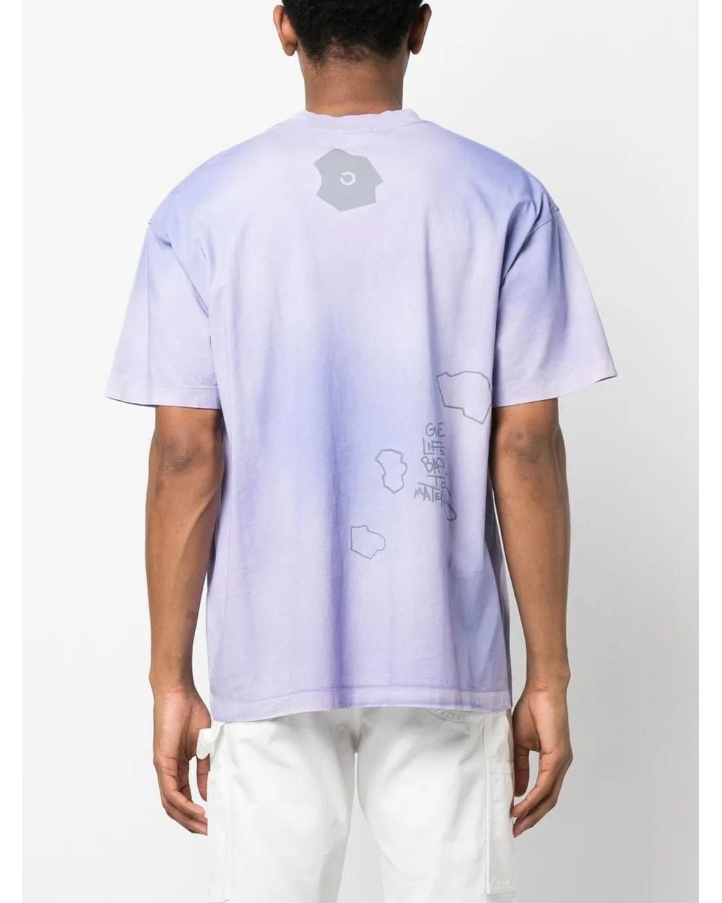 Objects IV Life Purple Graphic-Print Faded T-Shirt for men