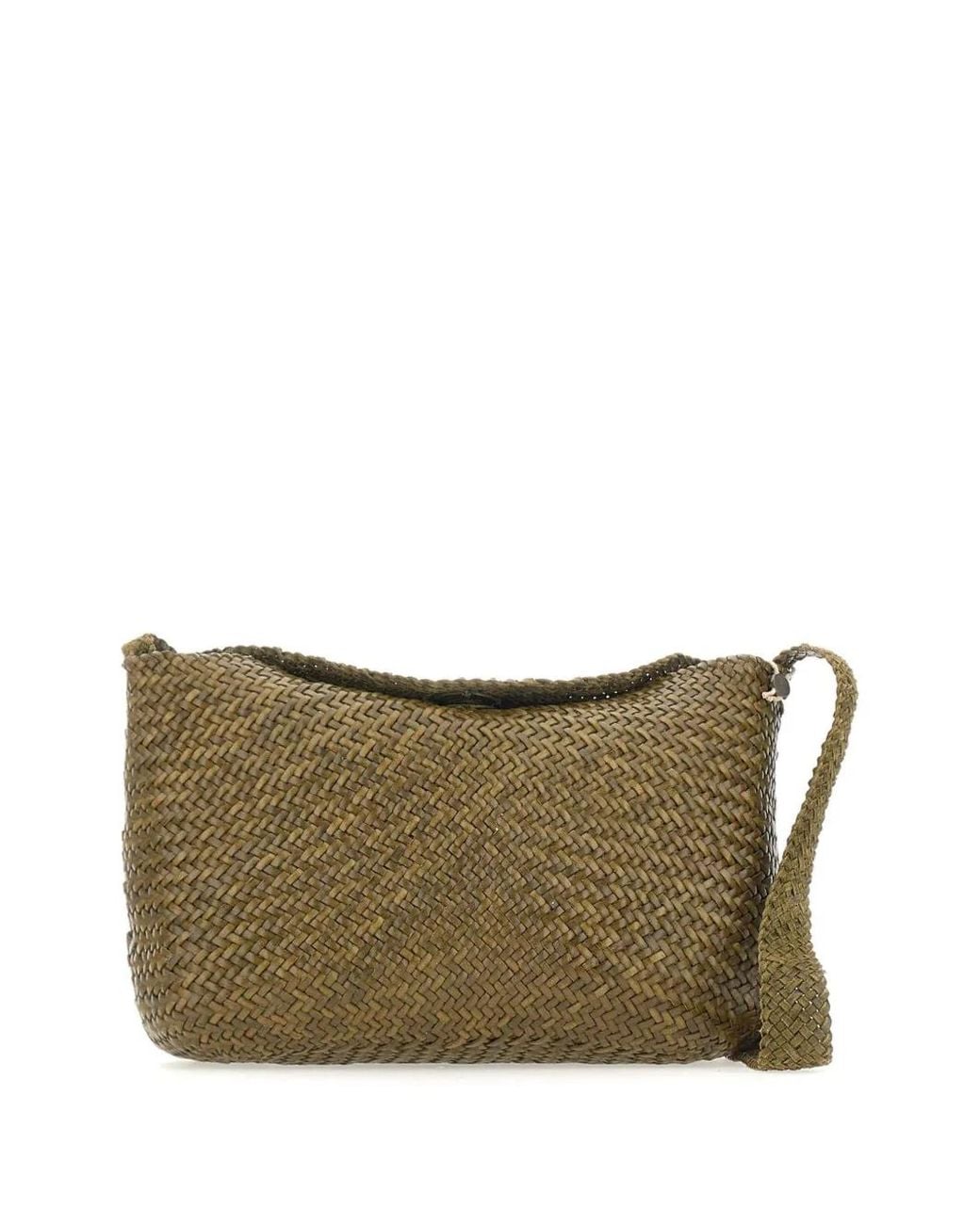 Dragon Diffusion Green Santa Marta Interwoven Crossbody Bag