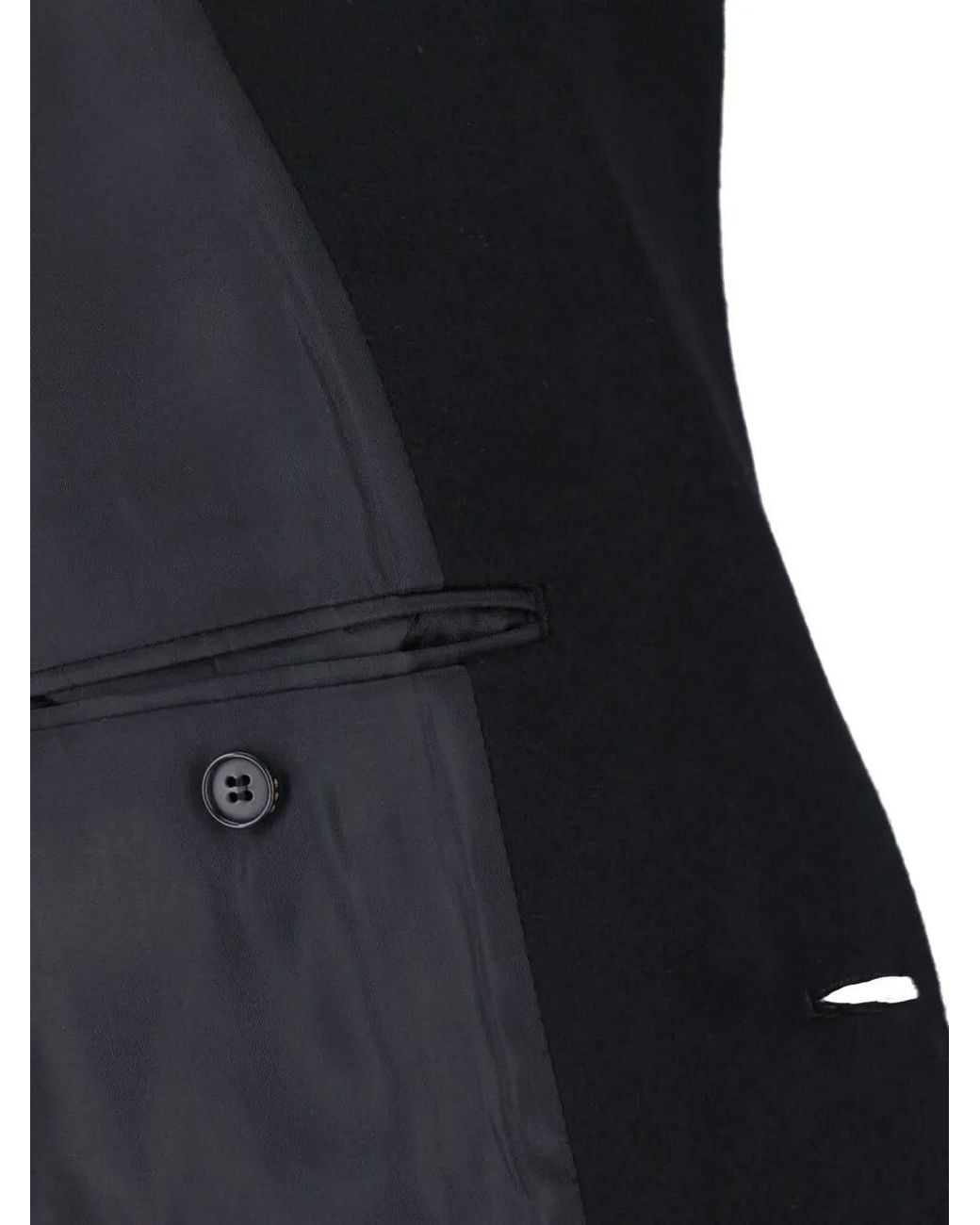 TONYWACK Black Single-Breasted Notched-Lapel Coat for men