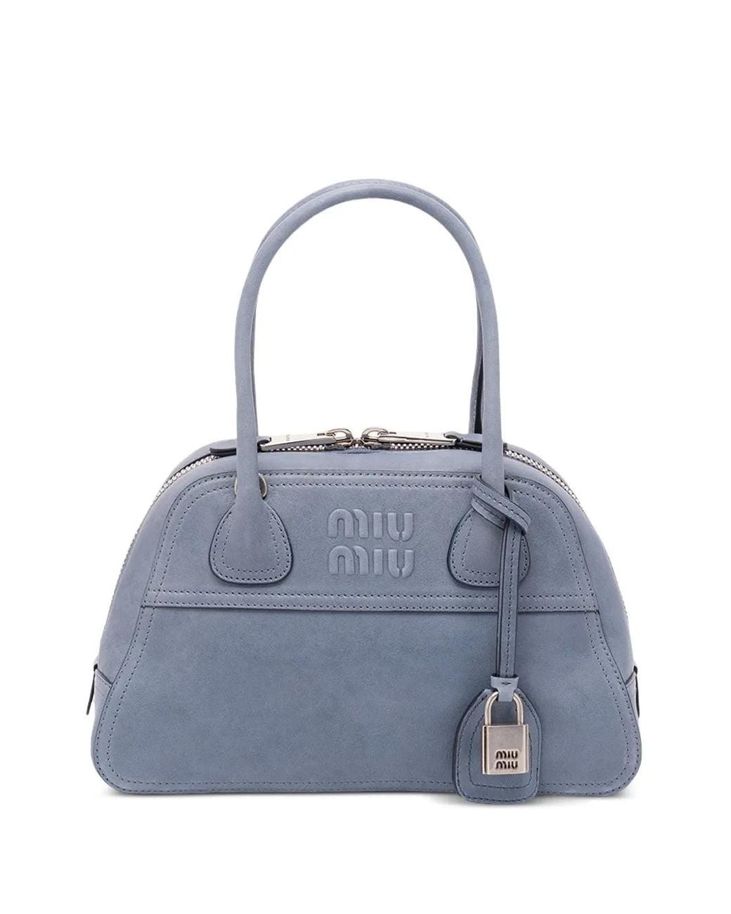 Miu Miu Blue Vivant Nappa Leather Bag