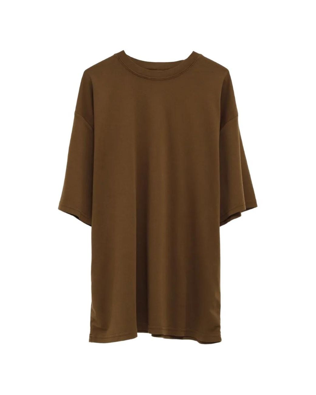 Lauren Manoogian Brown Interlock Oversized Crew-Neck T-Shirt