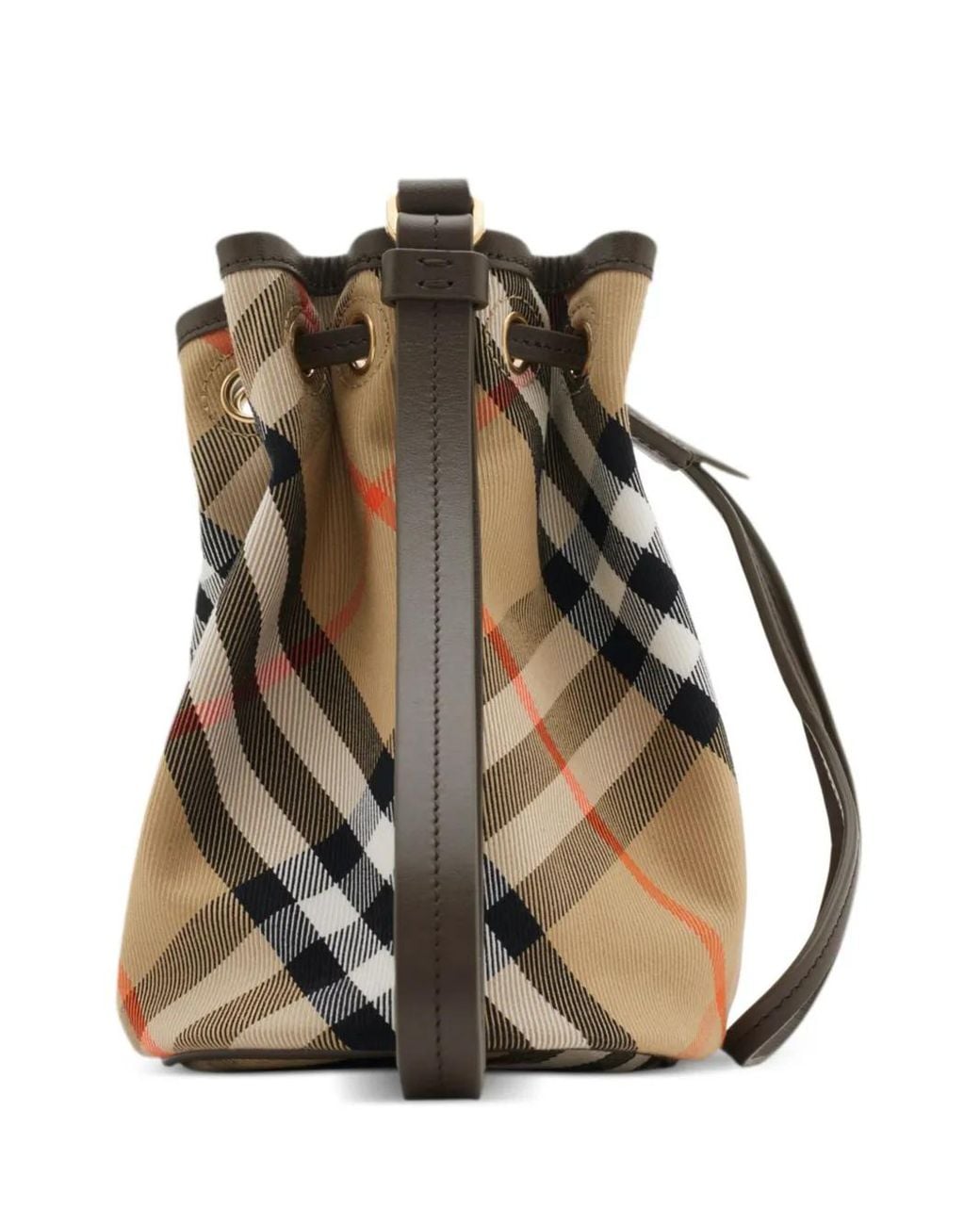 Burberry Natural Check Drawstring Mini Bag
