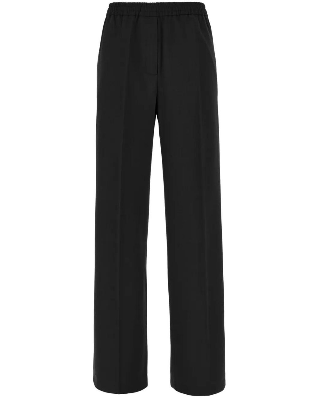 Weekend by Maxmara Black Elasticated-Waistband Trousers