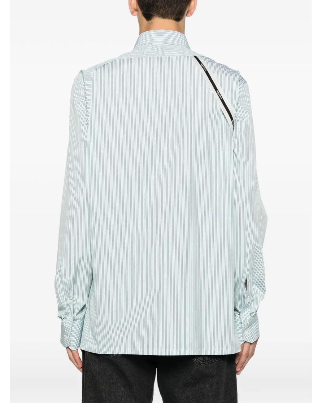 McQueen Blue Logo Harness Shirt for men