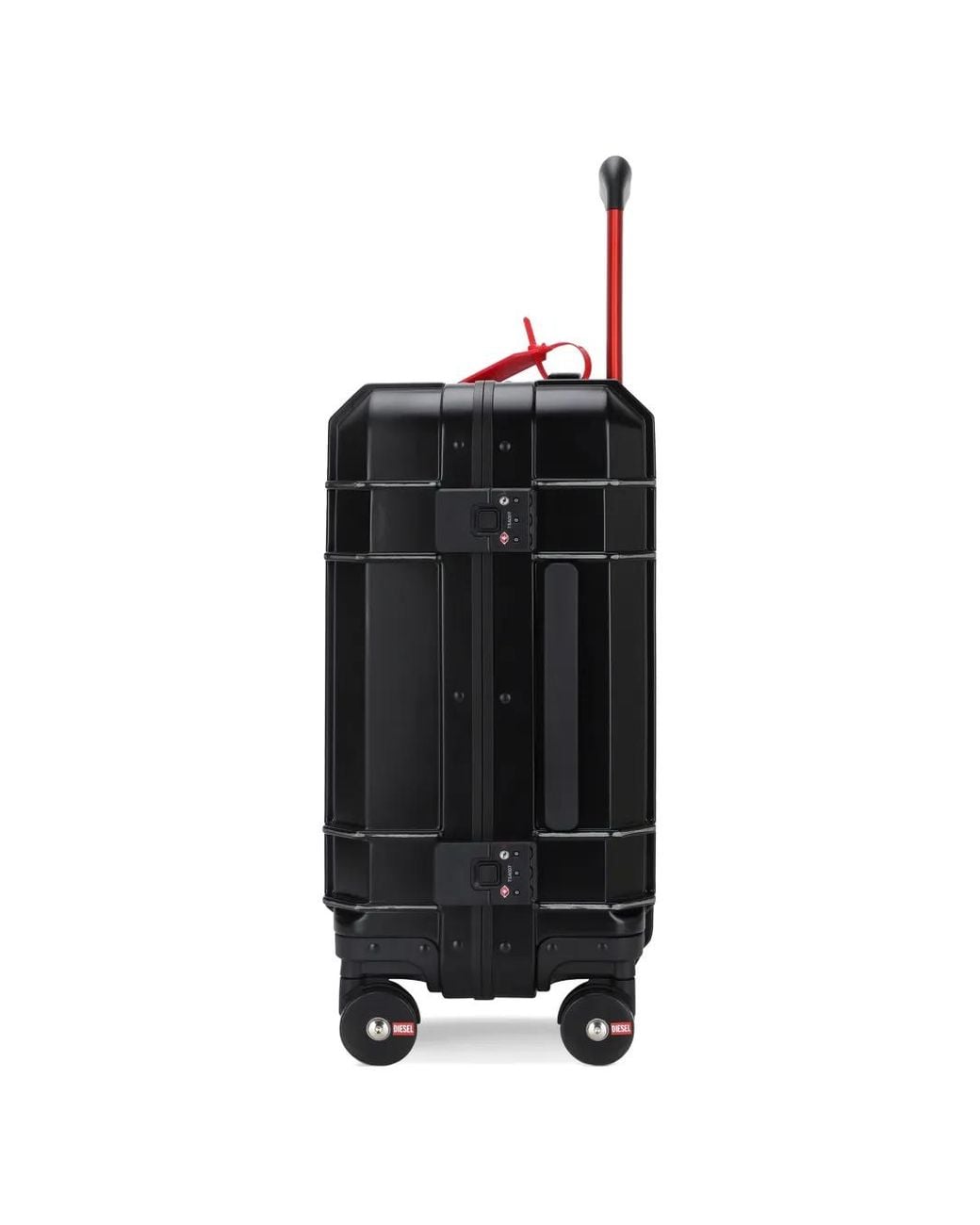 DIESEL Black Rugged Suitcase Size S