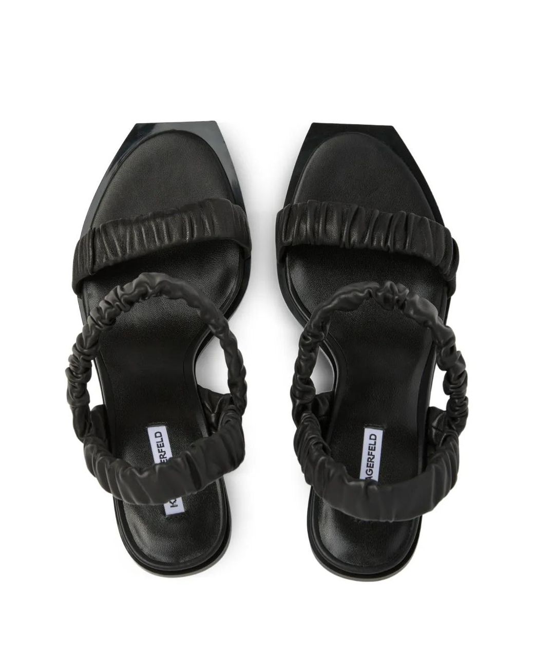 Karl Lagerfeld Black Ikon Slingback Sandals