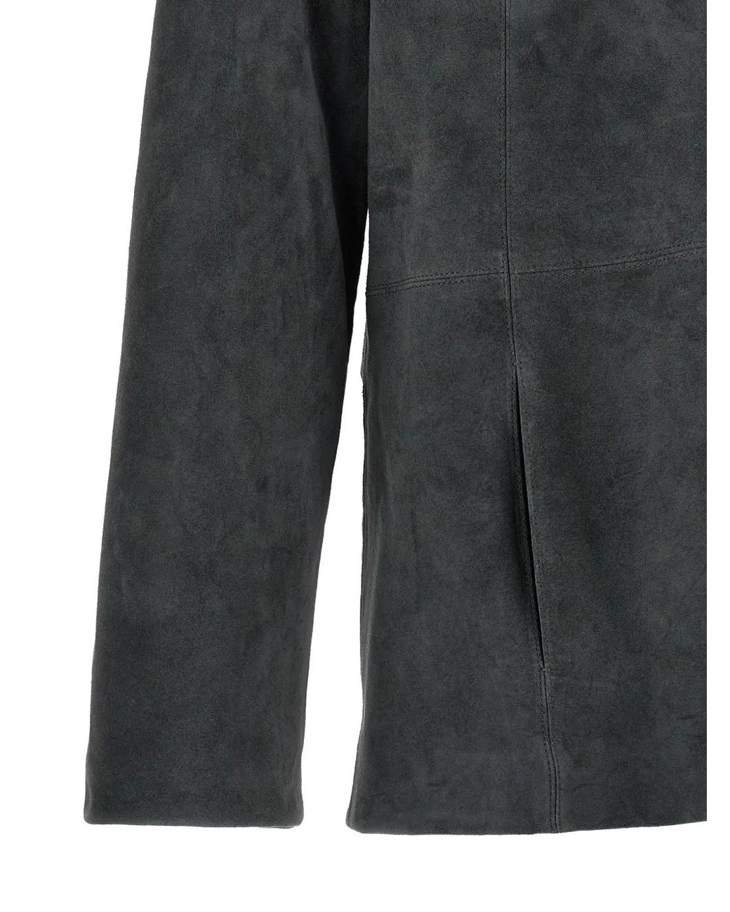 NAMACHEKO Gray Lir Suede Jacket for men