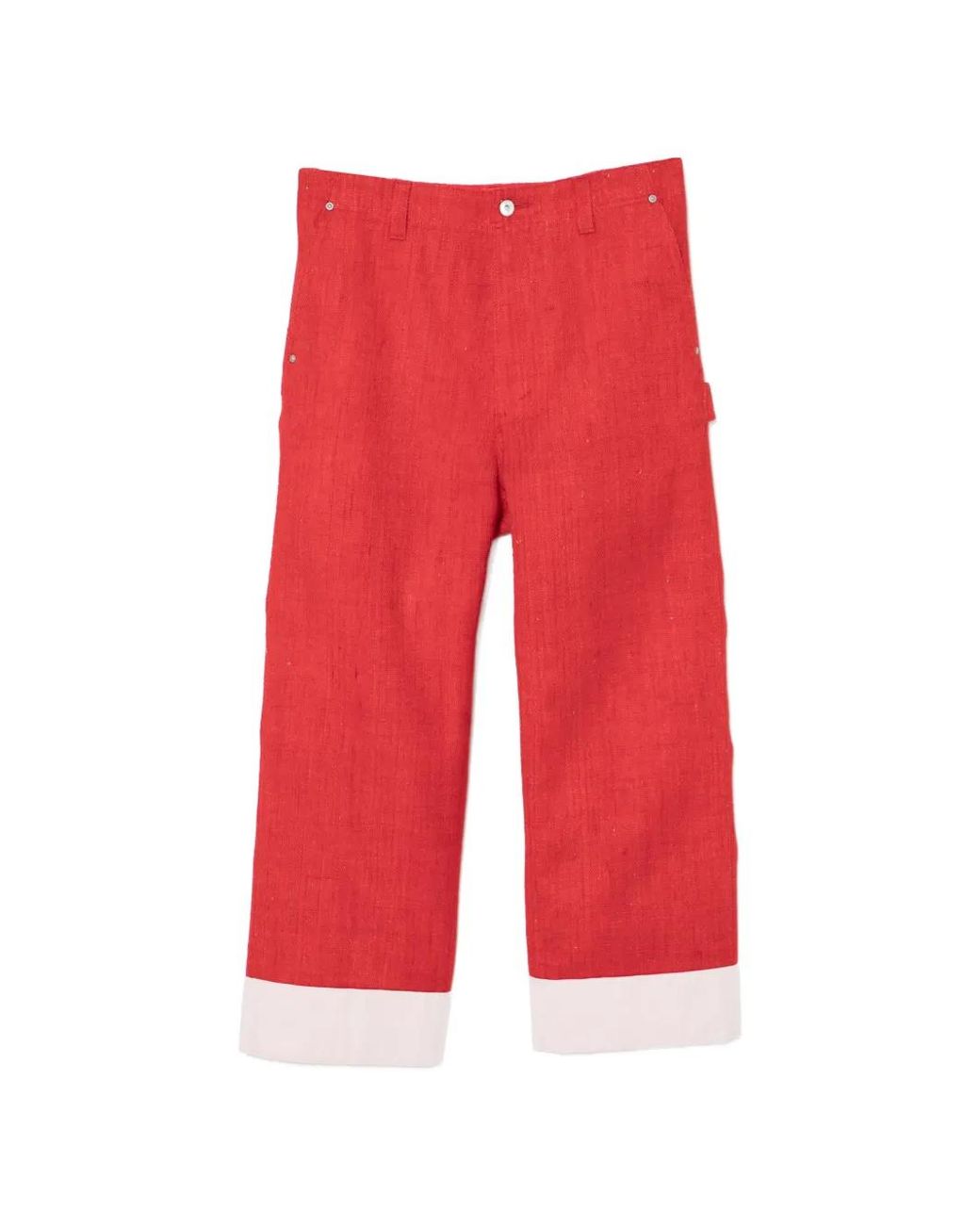 Junya Watanabe Red Cuffed Trousers for men