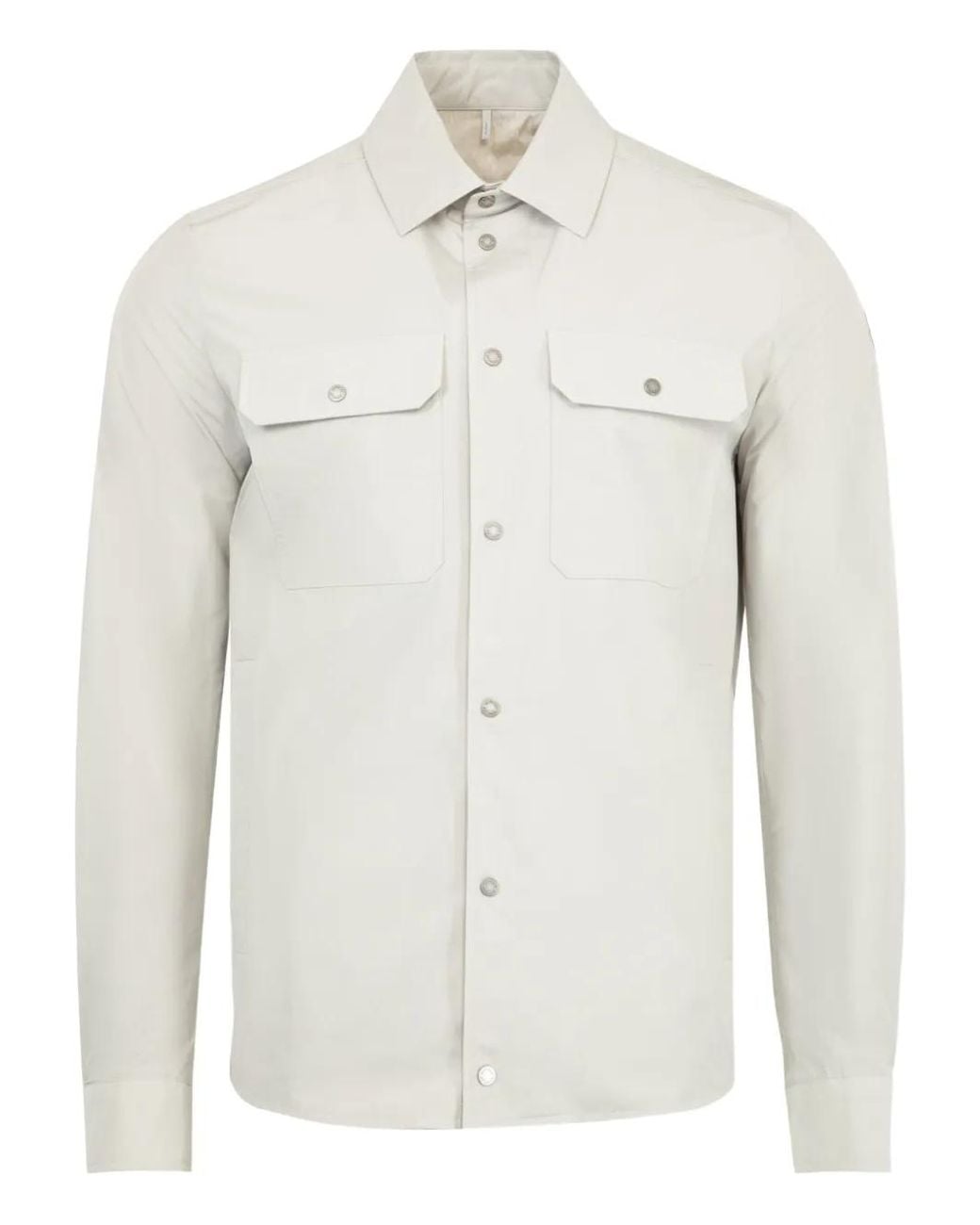 Moncler White Double-Pocket Long-Sleeve Shirt for men