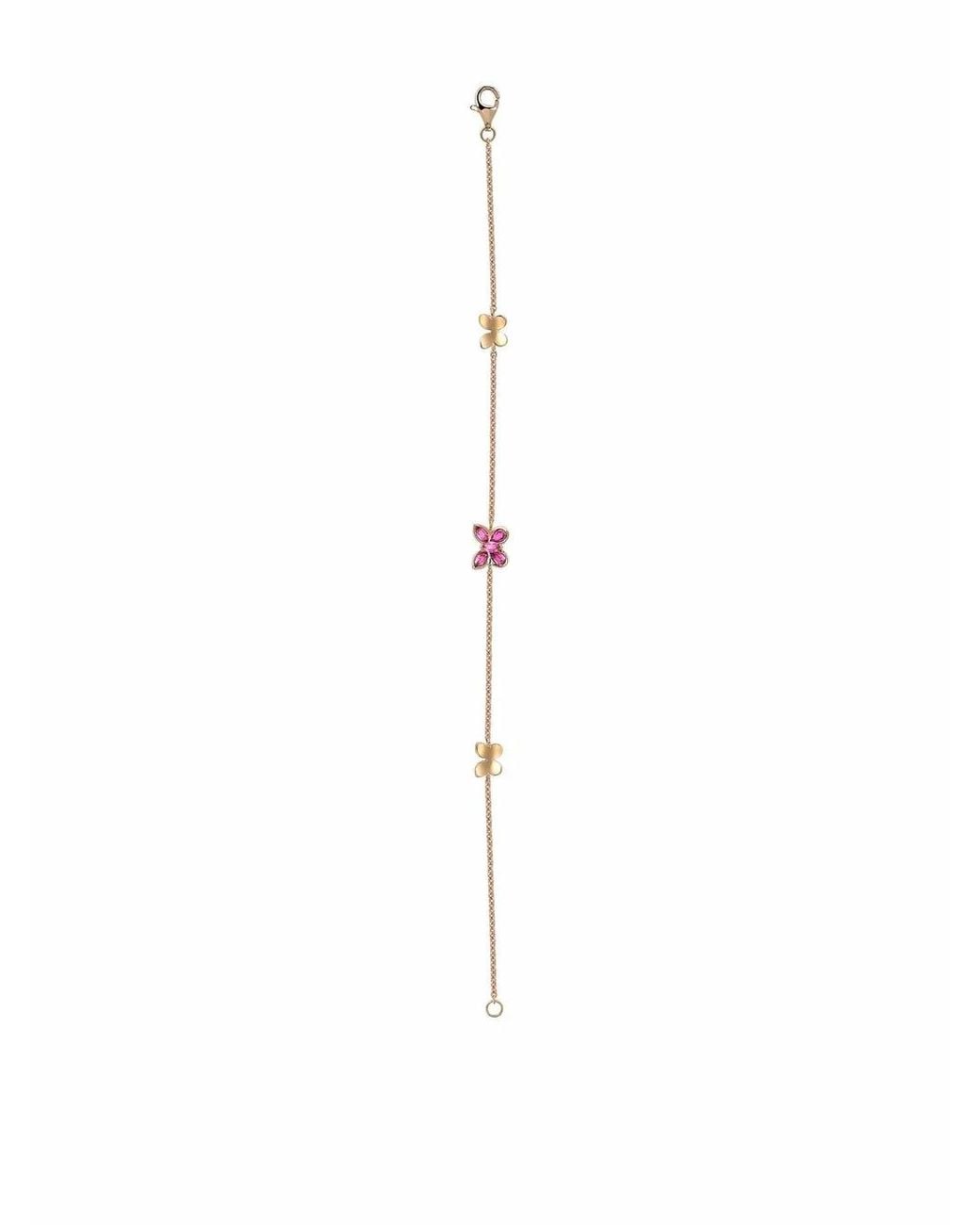 Pragnell White 18Kt Butterfly Ruby Chain Bracelet