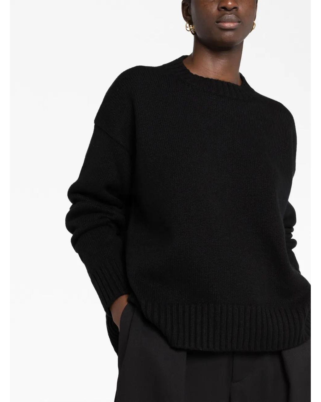 Jil Sander Black Gestrickter Pullover