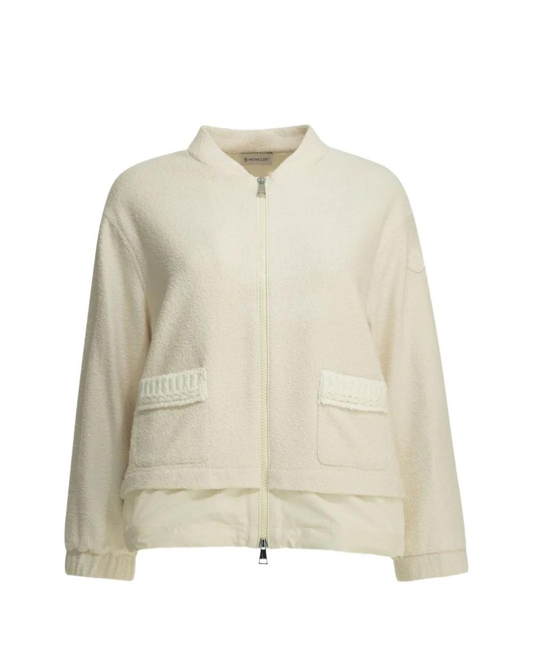 Moncler White Zip-Fastening Jacket