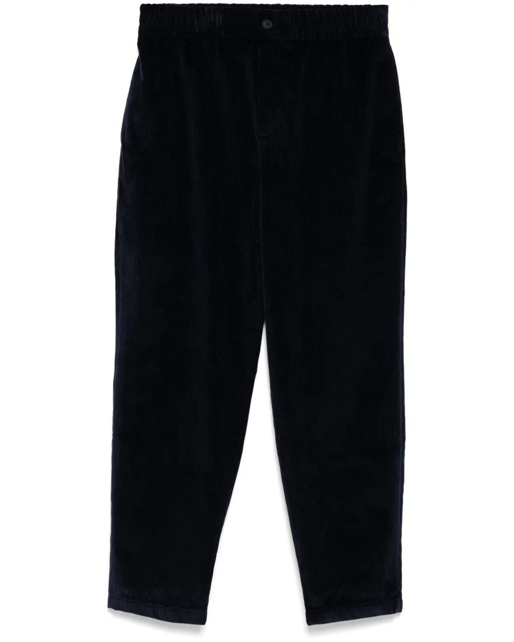 Maison Kitsuné Black Corduroy Trousers for men