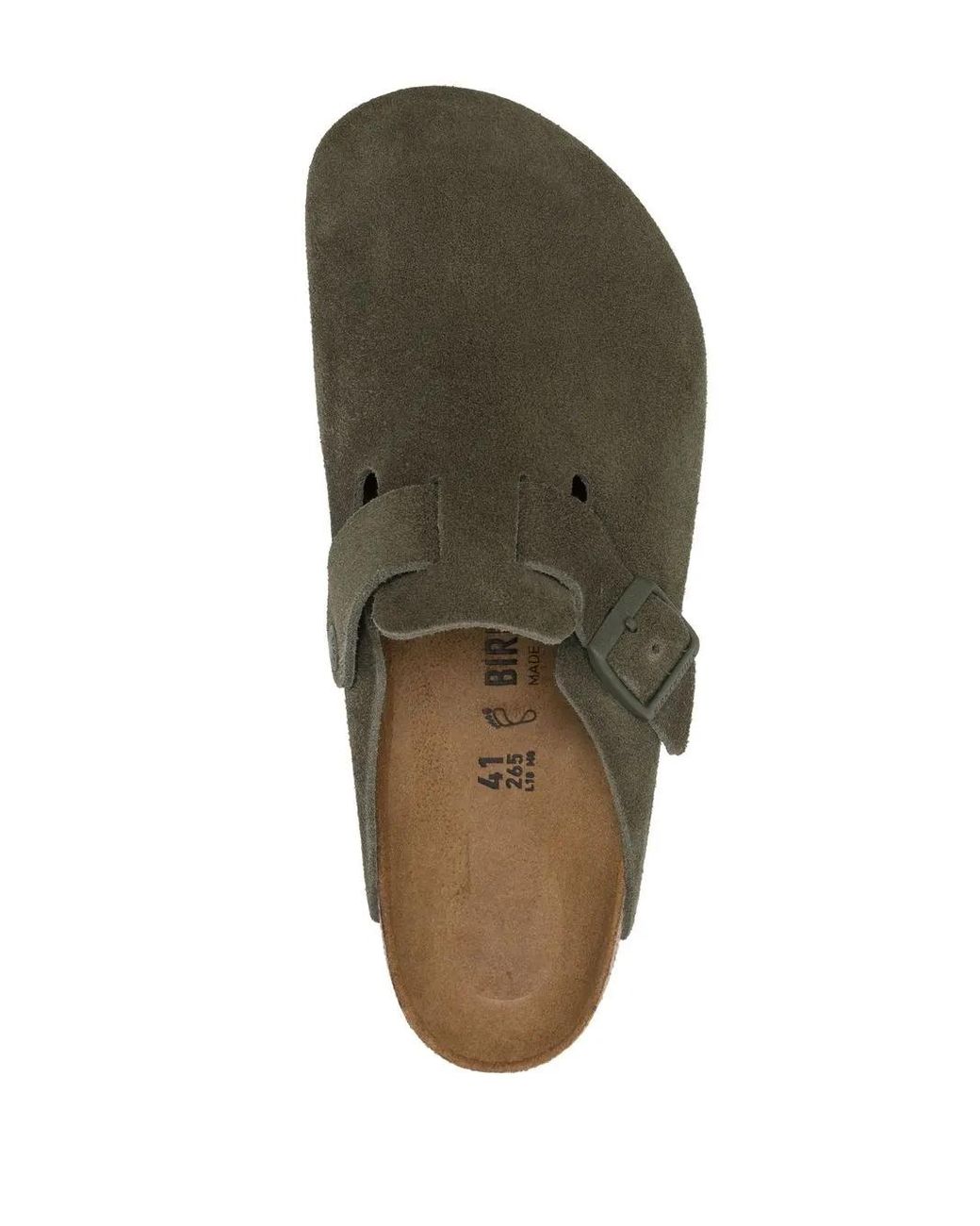 Birkenstock Green Suede Leather Slip-On Slippers for men