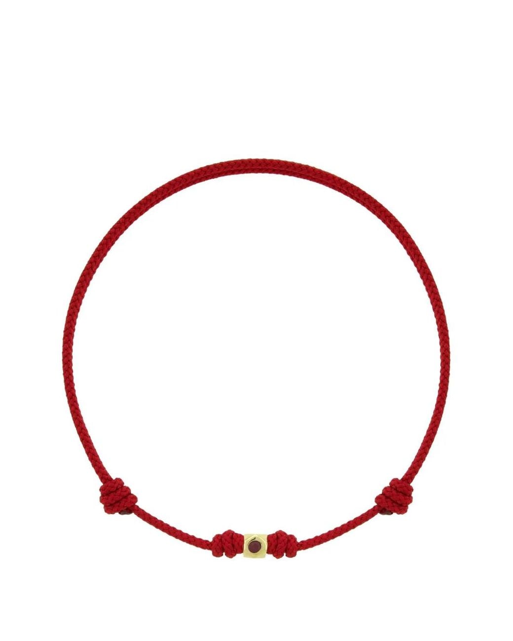 Luis Morais Red Ruby Cord Bracelet for men