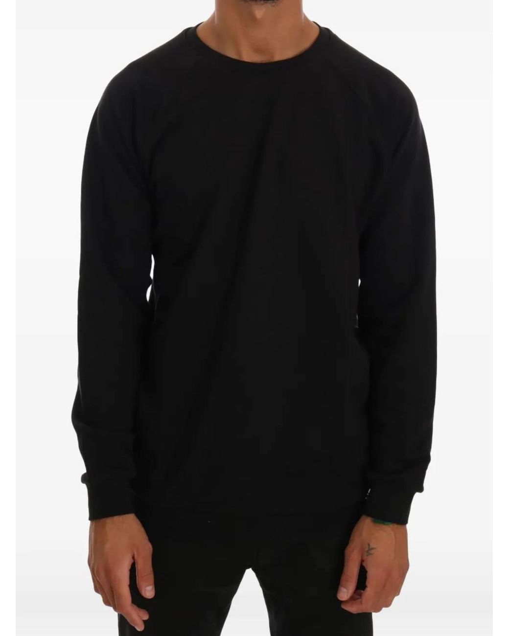 Daniele Alessandrini Black Raglan-Sleeve Sweater for men