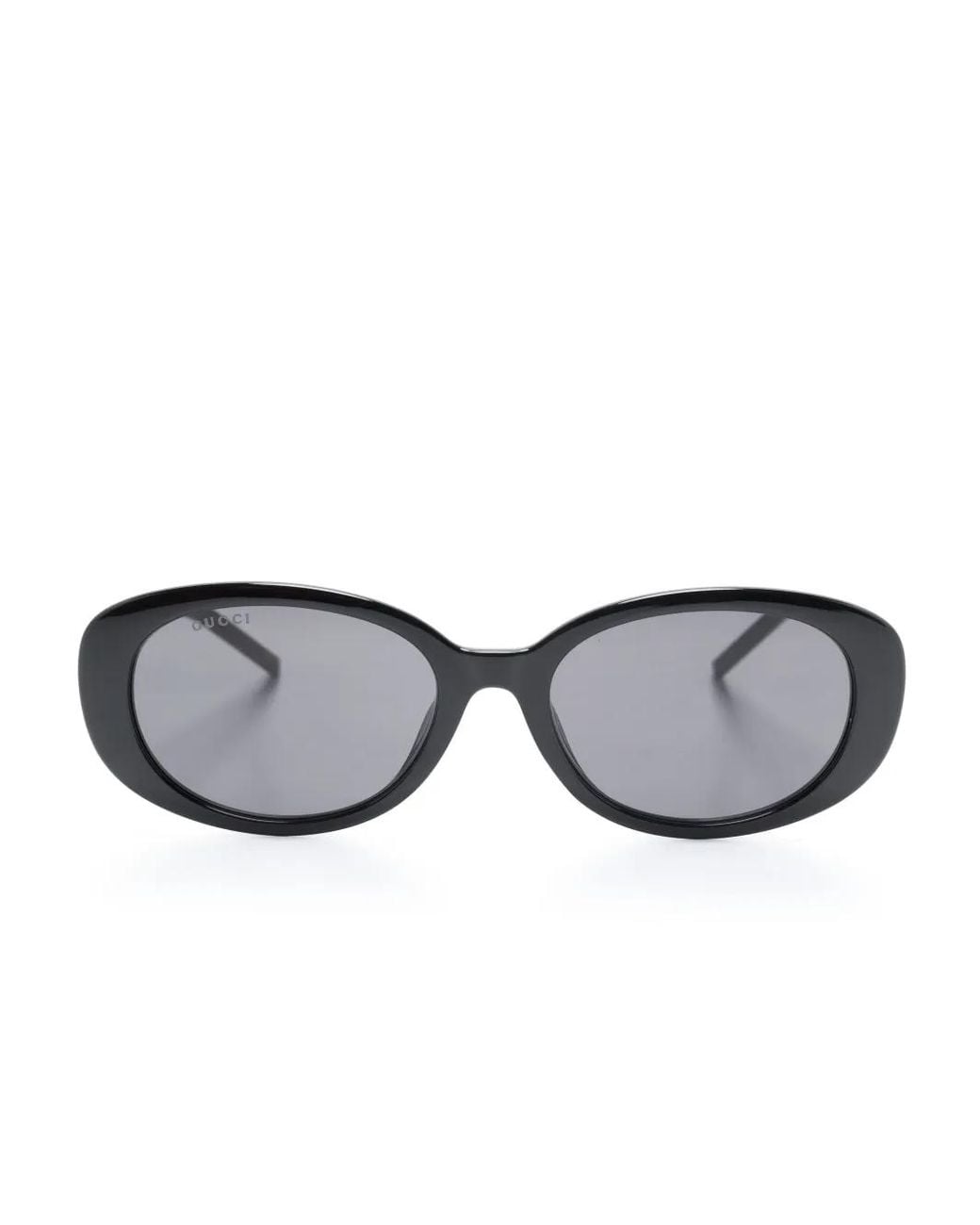 Gucci Gray Oval-Frame Sunglasses