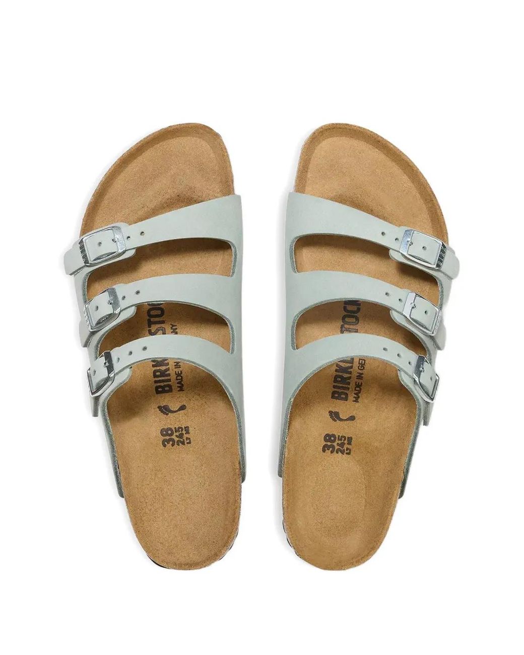 Birkenstock White Florida Buckle-Fastening Sandals