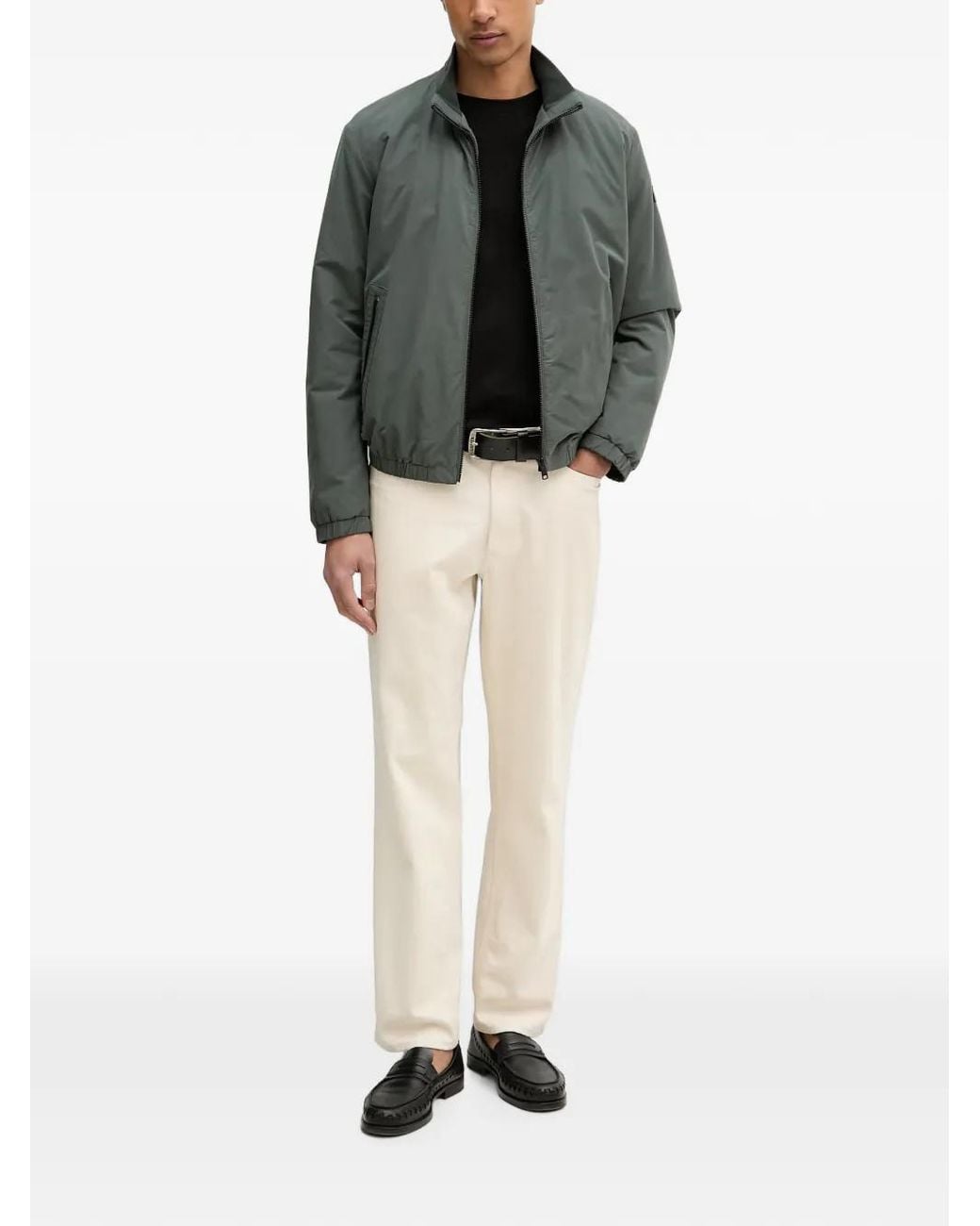 Marc O' Polo Gray Zip-Up High-Neck Jacket for men