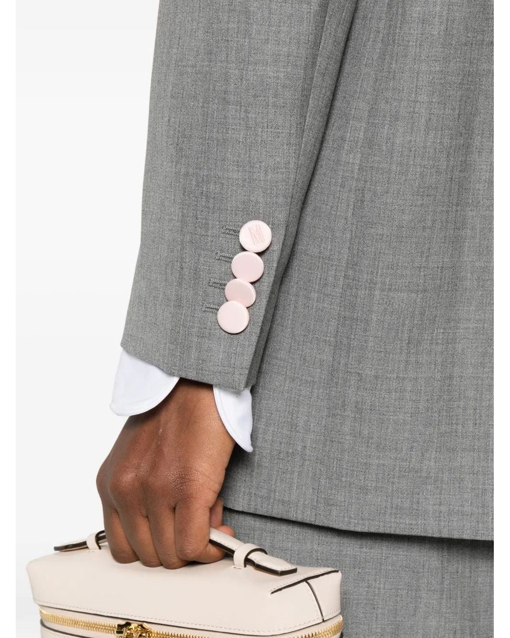 Moschino Gray Shawl-Lapel Blazer